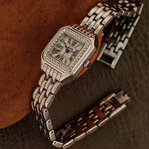 Panthere Classic Crystal Stainless Steel Watch with Diamond Accents - Picture 10 of 13